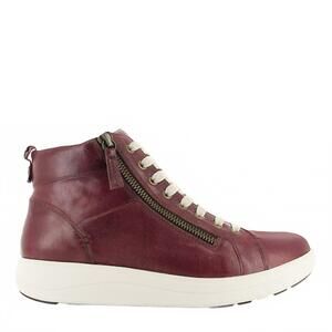 NEW STRIVE women's kensington high top sneaker in merlot